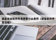 语音会议软件开发需要什么条件（语音软件开发流程）